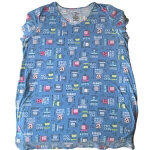 Secret Treasures Women Sleepwear Dress size 2X/3X (20w-24w) Coffee Knee Blue